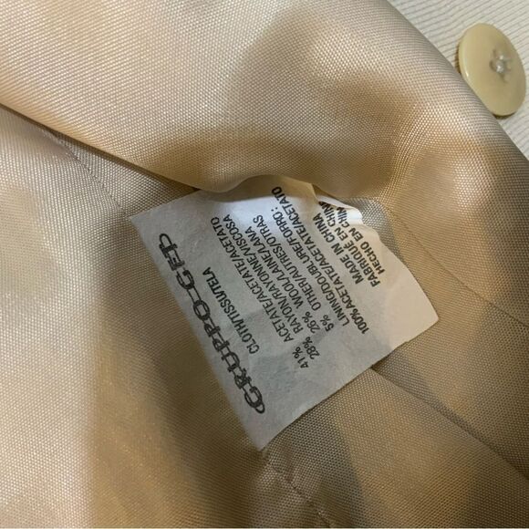 Vintage Emanuel Ungaro 2 pcs suit  Womens  Size 4/38 Cream Ivory  Wool rayon - Picture 8 of 14